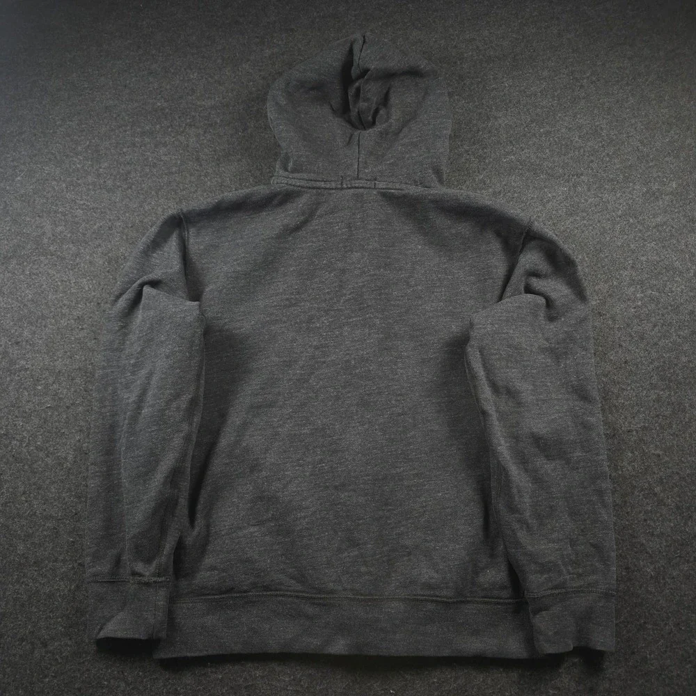 Polo Ralph Lauren Dark Gray Full Zip Hoodie Waffle Lined Hood Minimalist Men's M
